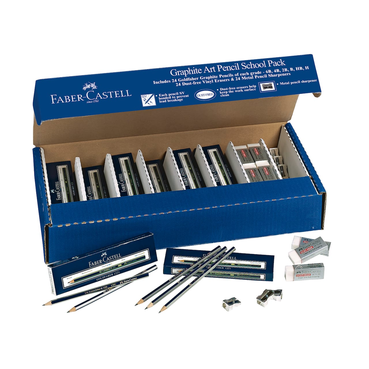 Faber-Castell Graphite Art Pencil School Pack Set